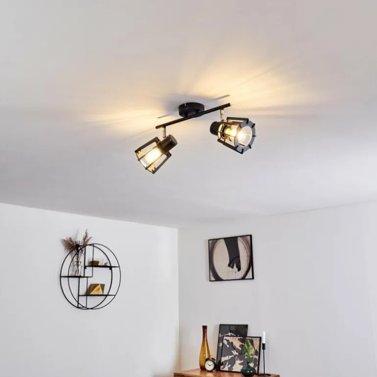 Plafonnier Rieti Noir, 2 lumières