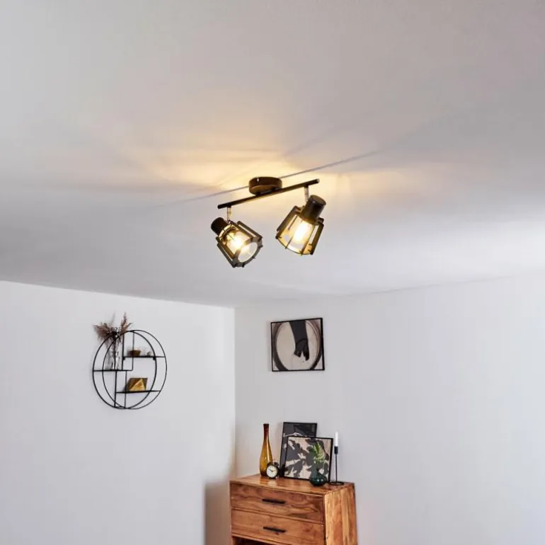 Plafonnier Rieti Noir, 2 lumières