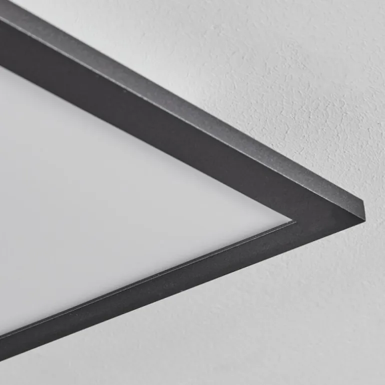 Plafonnier Ringuelet LED Noir, Blanc, 1 lumière, Télécommandes