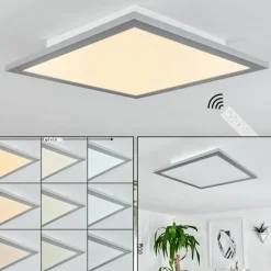 Plafonnier Ringuelet LED Blanc, 1 lumière, Télécommandes