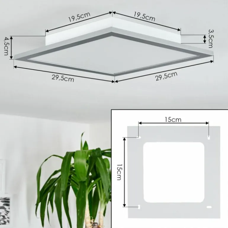 Plafonnier Ringuelet LED Blanc, 1 lumière, Télécommandes