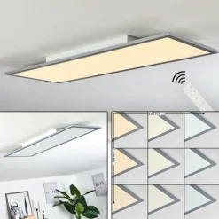 Plafonnier Ringuelet LED Blanc, 1 lumière, Télécommandes