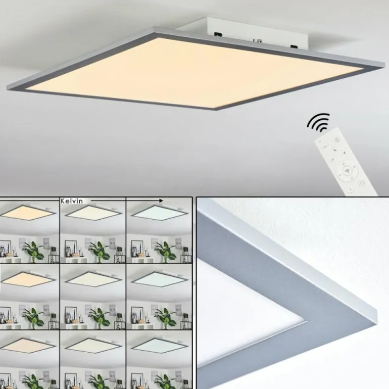 Plafonnier Ringuelet LED Blanc, 1 lumière, Télécommandes