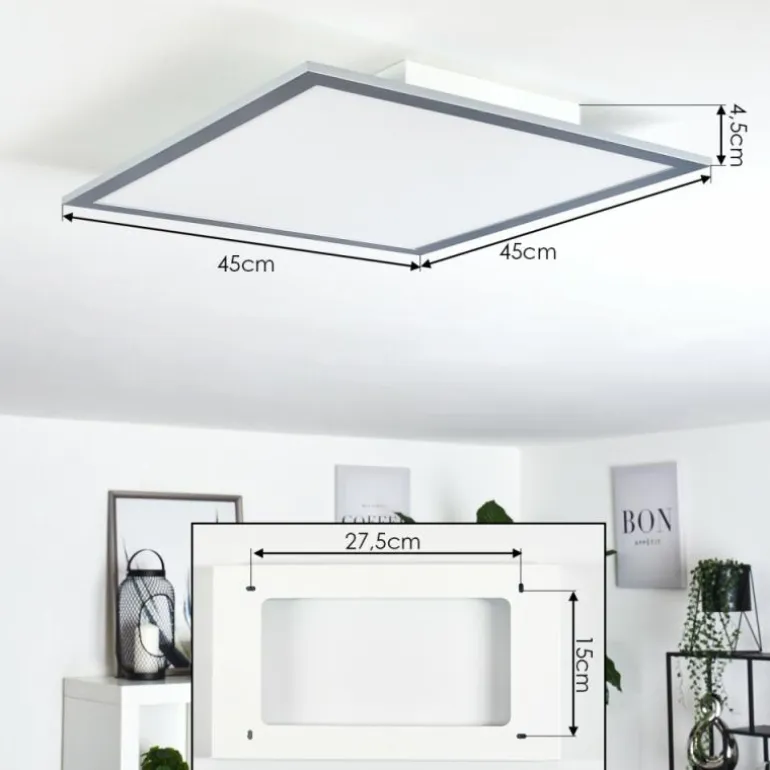 Plafonnier Ringuelet LED Blanc, 1 lumière, Télécommandes