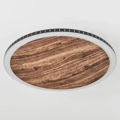 Plafonnier Rocha LED Brun, Couleur bois, Noir, 1 lumière