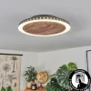 Plafonnier Rocha LED Brun, Couleur bois, Noir, 1 lumière