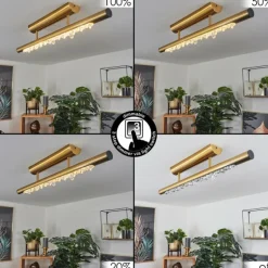 Plafonnier Rodeche LED Laiton, 1 lumière