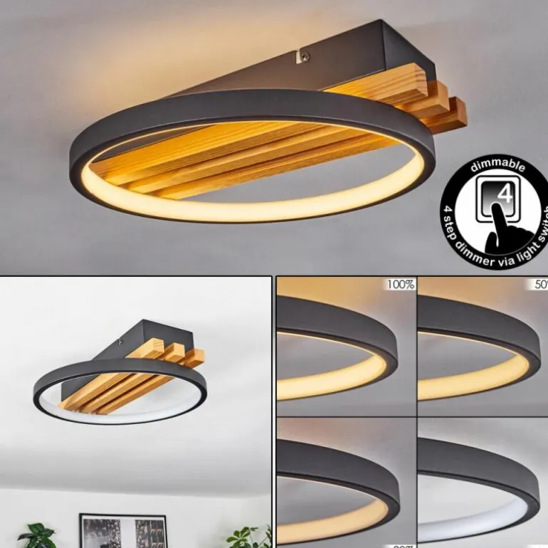 Plafonnier Rodekro LED Écru, Noir, 1 lumière