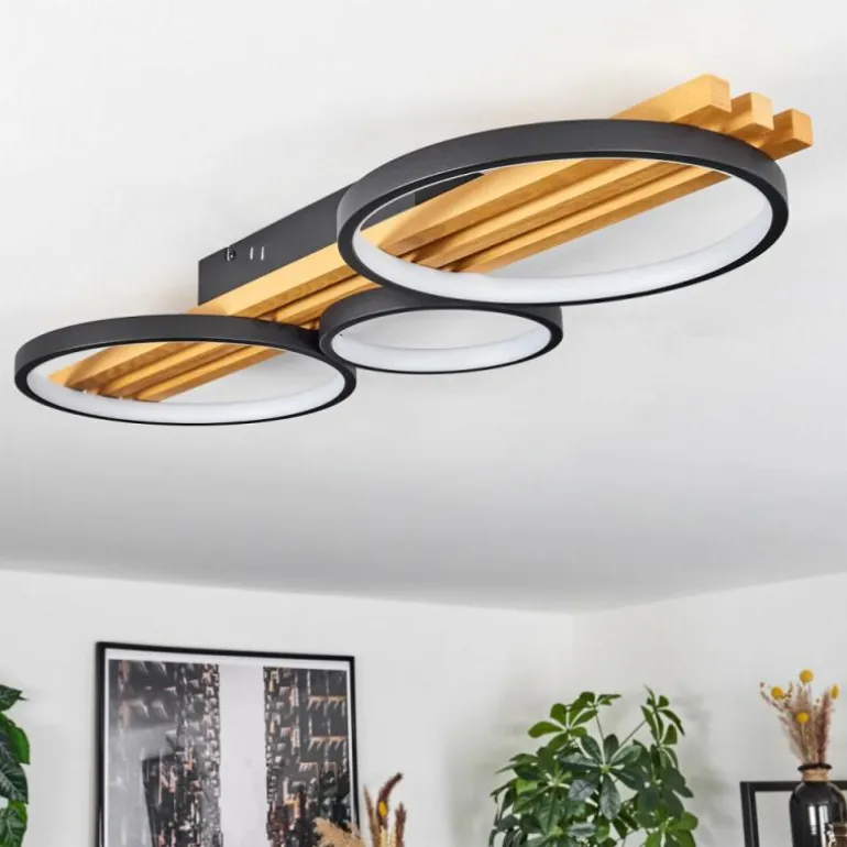 Plafonnier Rodekro LED Écru, Noir, 1 lumière