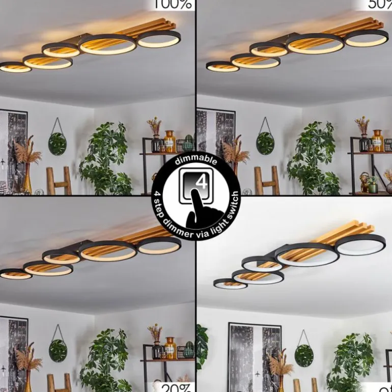 Plafonnier Rodekro LED Écru, Noir, 1 lumière