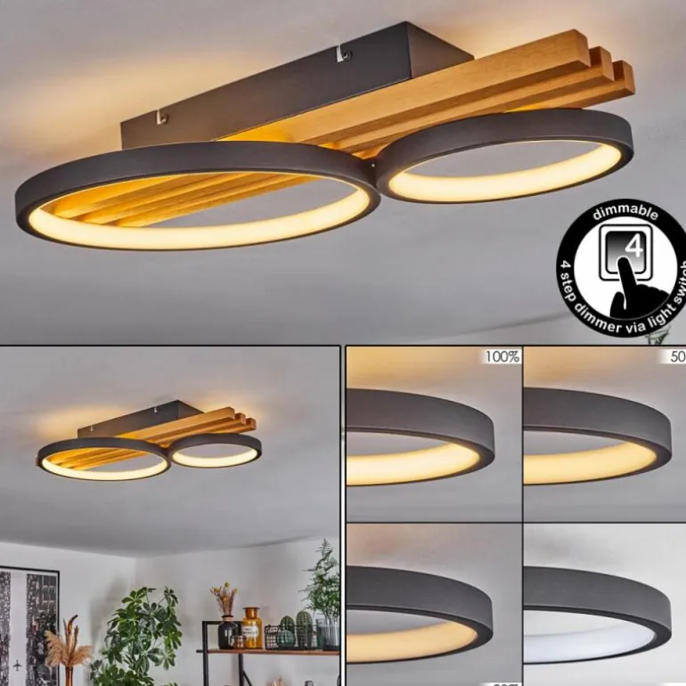 Plafonnier Rodekro LED Écru, Noir, 1 lumière
