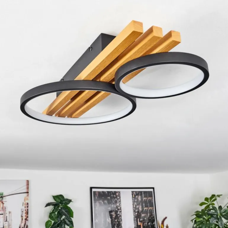 Plafonnier Rodekro LED Écru, Noir, 1 lumière