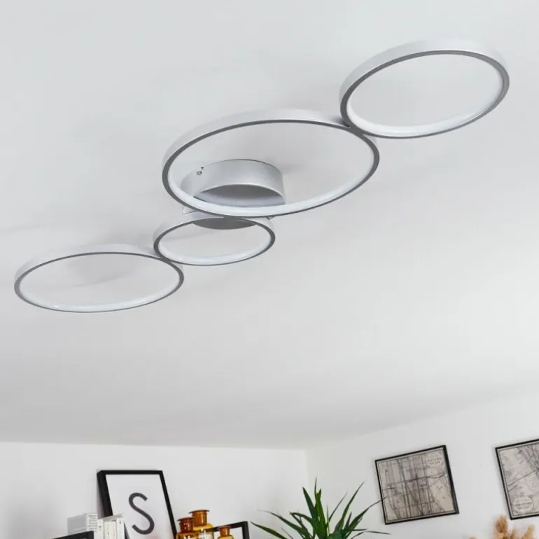 Plafonnier Rodekro LED Nickel mat, 4 lumières