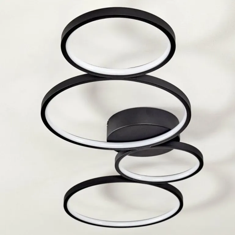 Plafonnier Rodekro LED Noir, 1 lumière