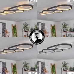 Plafonnier Rodekro LED Noir, Blanc, 1 lumière