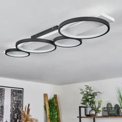 Plafonnier Rodekro LED Noir, Blanc, 1 lumière