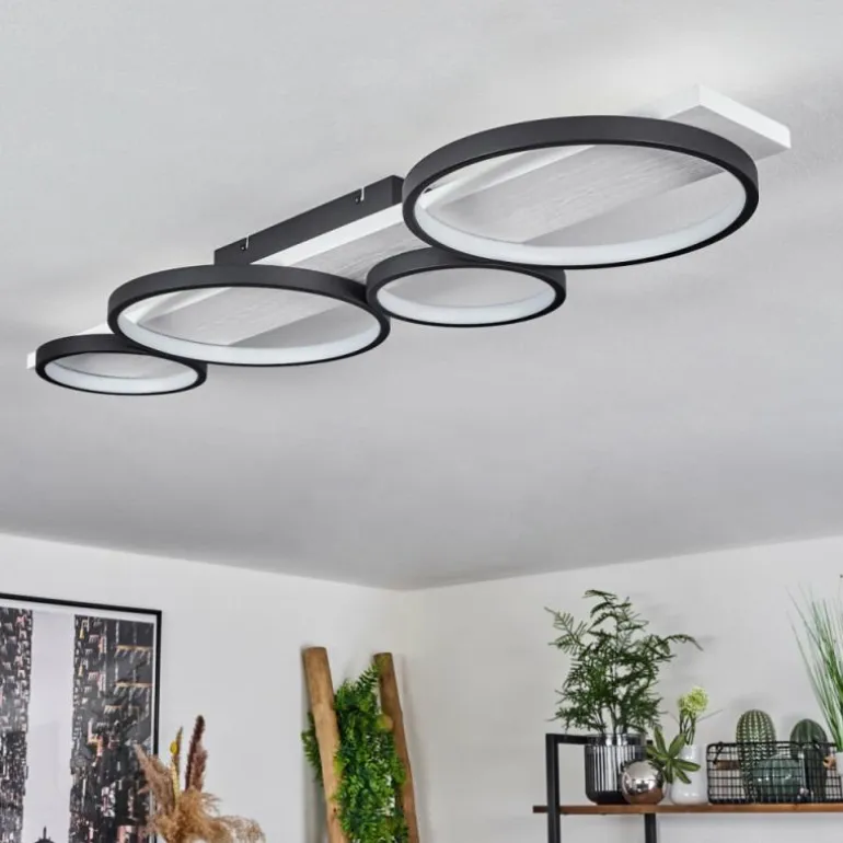Plafonnier Rodekro LED Noir, Blanc, 1 lumière