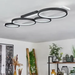 Plafonnier Rodekro LED Noir, Blanc, 1 lumière