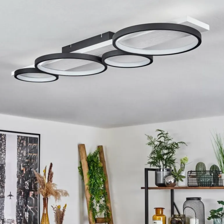 Plafonnier Rodekro LED Noir, Blanc, 1 lumière