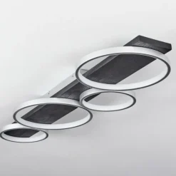 Plafonnier Rodekro LED Noir, Argenté, 1 lumière