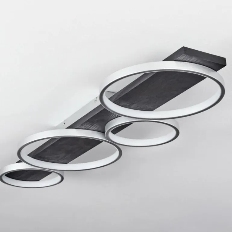 Plafonnier Rodekro LED Noir, Argenté, 1 lumière