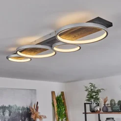 Plafonnier Rodekro LED Noir, Argenté, 1 lumière