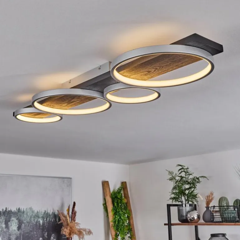 Plafonnier Rodekro LED Noir, Argenté, 1 lumière