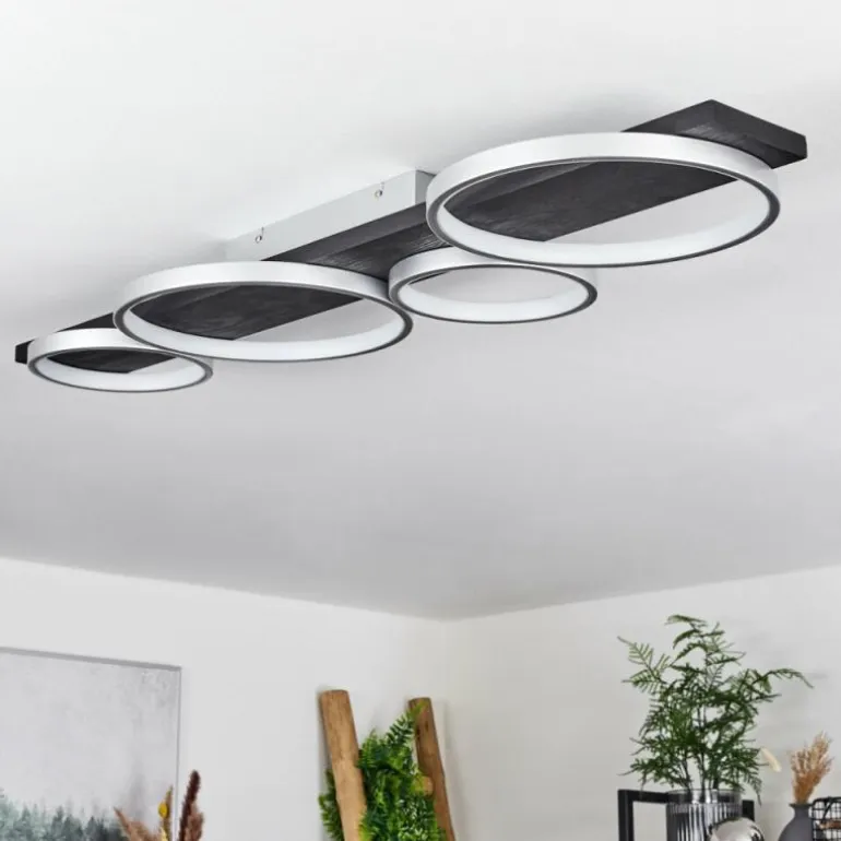 Plafonnier Rodekro LED Noir, Argenté, 1 lumière