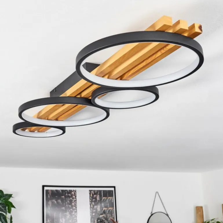 Plafonnier Rodekro LED Noir, 1 lumière