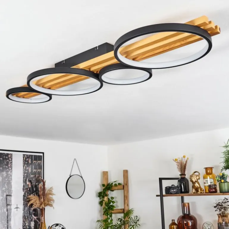 Plafonnier Rodekro LED Noir, 1 lumière