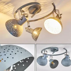 Plafonnier Ronia Gris, 3 lumières