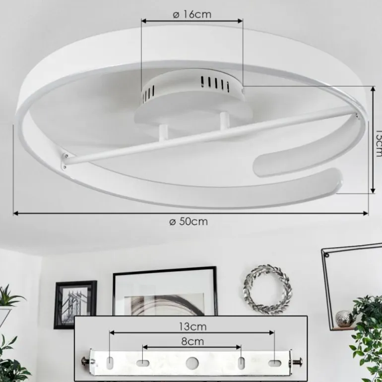 Plafonnier Rosemond LED Blanc, 1 lumière