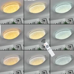 Plafonnier Rosenga LED Blanc, 1 lumière, Télécommandes