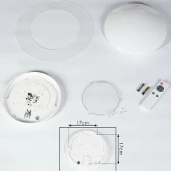 Plafonnier Rosenga LED Blanc, 1 lumière, Télécommandes