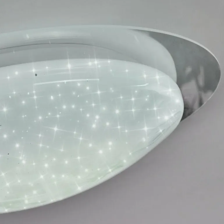 Plafonnier Rosenga LED Blanc, 1 lumière, Télécommandes