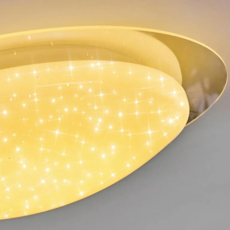 Plafonnier Rosenga LED Blanc, 1 lumière, Télécommandes