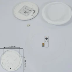 Plafonnier Rosenga LED Blanc, 1 lumière, Télécommandes