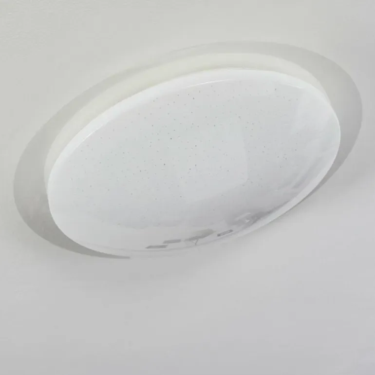 Plafonnier Rosenga LED Blanc, 1 lumière, Télécommandes