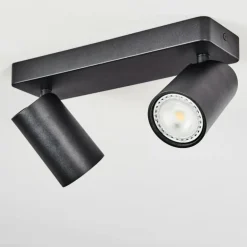 Plafonnier Rubeltein Noir, 2 lumières