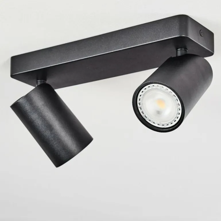 Plafonnier Rubeltein Noir, 2 lumières