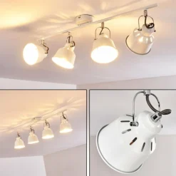 Plafonnier Safari Blanc, 4 lumières