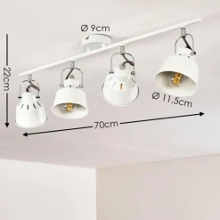 Plafonnier Safari Blanc, 4 lumières