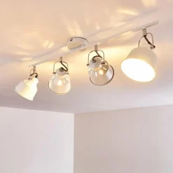 Plafonnier Safari Blanc, 4 lumières