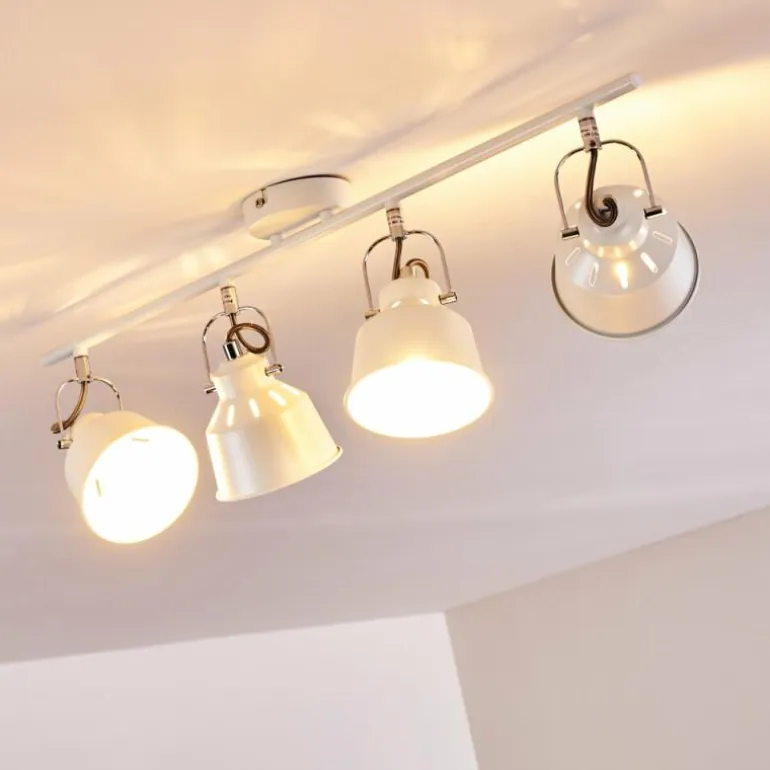 Plafonnier Safari Blanc, 4 lumières