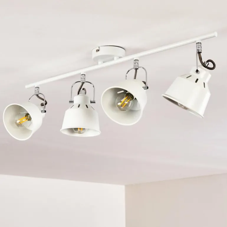 Plafonnier Safari Blanc, 4 lumières