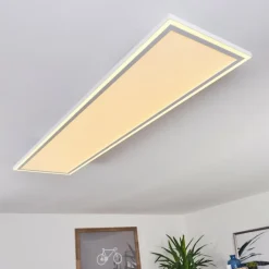 Plafonnier Salamo LED Blanc, 2 lumières, Télécommandes
