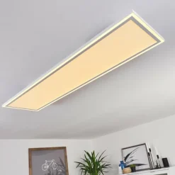Plafonnier Salamo LED Blanc, 2 lumières, Télécommandes