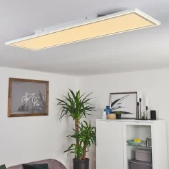 Plafonnier Salamo LED Blanc, 2 lumières, Télécommandes