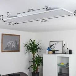 Plafonnier Salamo LED Blanc, 2 lumières, Télécommandes