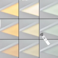 Plafonnier Salamo LED Blanc, 1 lumière, Télécommandes